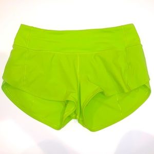 RARE (lucid lime) LuLu Lemon shorts— Speed up 2.5